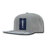 Wholesale Blank Bandana Flat Bill Snapback Hats - Decky 1093 - Grey/Grey