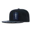 Wholesale Blank Bandana Flat Bill Snapback Hats - Decky 1093 - Navy/Navy