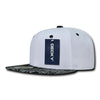 Wholesale Blank Bandana Flat Bill Snapback Hats - Decky 1093 - White/Black