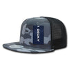 Wholesale Bulk Blank Camo Snapback Trucker Mesh Flat Bill Hats - Decky 1055 - Urban Camo/Urban Camo/Black