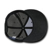 Wholesale Bulk Blank Denim Snapback Flat Bill Hats - Decky 1090 - Black