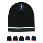 Decky 8015 - Double Striped Beanie, Knit Cap - Picture 1 of 7