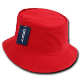 Wholesale Bulk Blank Fisherman's Bucket Hat - Decky 450 - Red