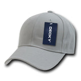 Wholesale Bulk Blank Fitted Baseball Hats (6 3/4 - 7 1/8) - Decky 402 - Grey