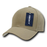 Wholesale Bulk Blank Fitted Baseball Hats (6 3/4 - 7 1/8) - Decky 402 - Khaki