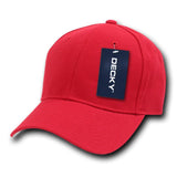 Wholesale Bulk Blank Fitted Baseball Hats (6 3/4 - 7 1/8) - Decky 402 - Red