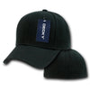Wholesale Bulk Blank Fitted Baseball Hats (7 1/4 - 7 5/8) - Decky 402 - Black