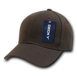 Wholesale Bulk Blank Fitted Baseball Hats (7 1/4 - 7 5/8) - Decky 402 - Brown