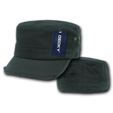 Wholesale Bulk Blank Fitted GI Military Cadet Hats - Decky GR4 - Black