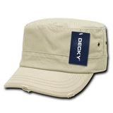 Wholesale Bulk Blank Fitted GI Military Cadet Hats - Decky GR4 - Stone