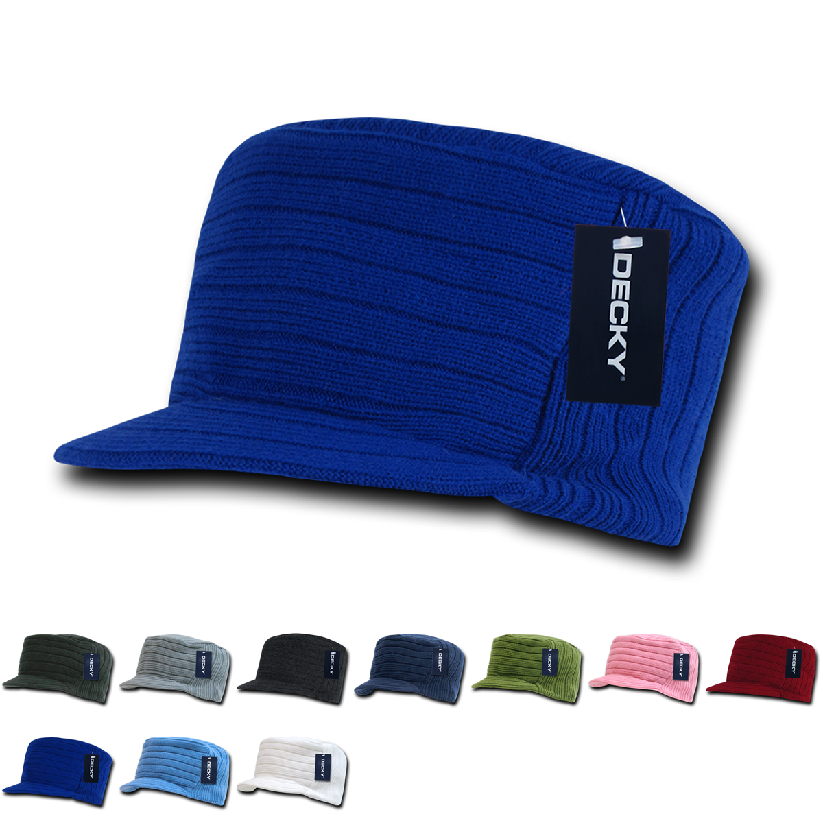 Decky 963 - Flat Top Hybricap, Knit Beanie Cap – The Park Wholesale