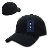 Wholesale Bulk Blank Flex Baseball Hats - Decky 870 - Black