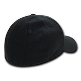 Wholesale Bulk Blank Flex Baseball Hats - Decky 870 - Black