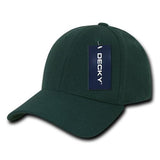 Wholesale Bulk Blank Flex Baseball Hats - Decky 870 - Forest Green