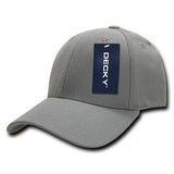 Wholesale Bulk Blank Flex Baseball Hats - Decky 870 - Grey