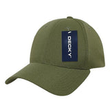 Wholesale Bulk Blank Flex Baseball Hats - Decky 870 - Olive