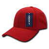 Wholesale Bulk Blank Flex Baseball Hats - Decky 870 - Red