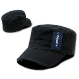 Wholesale Bulk Blank Flex Cadet Military Hats - Decky 115 - Black