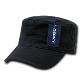 Wholesale Bulk Blank Flex Cadet Military Hats - Decky 115 - Black