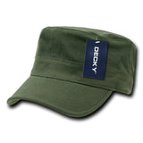 Wholesale Bulk Blank Flex Cadet Military Hats - Decky 115 - Olive