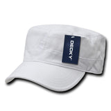Wholesale Bulk Blank Flex Cadet Military Hats - Decky 115 - White