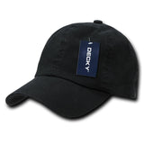 Wholesale Bulk Blank Flex Polo Dad Hats Cotton - Decky 114 - Black