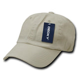Wholesale Bulk Blank Flex Polo Dad Hats Cotton - Decky 114 - Stone