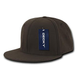 Wholesale Bulk Blank Flex Snapback Flat Bill Hats - Decky 873 - Brown