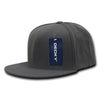 Wholesale Bulk Blank Flex Snapback Flat Bill Hats - Decky 873 - Charcoal