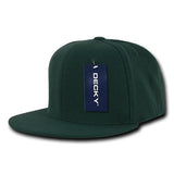 Wholesale Bulk Blank Flex Snapback Flat Bill Hats - Decky 873 - Forest Green