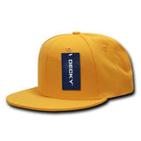 Wholesale Bulk Blank Flex Snapback Flat Bill Hats - Decky 873 - Gold