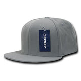 Wholesale Bulk Blank Flex Snapback Flat Bill Hats - Decky 873 - Grey