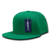 Wholesale Bulk Blank Flex Snapback Flat Bill Hats - Decky 873 - Kelly Green