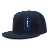 Wholesale Bulk Blank Flex Snapback Flat Bill Hats - Decky 873 - Navy