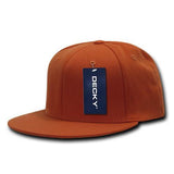 Wholesale Bulk Blank Flex Snapback Flat Bill Hats - Decky 873 - Orange