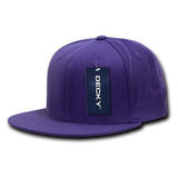 Wholesale Bulk Blank Flex Snapback Flat Bill Hats - Decky 873 - Purple