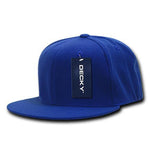 Wholesale Bulk Blank Flex Snapback Flat Bill Hats - Decky 873 - Royal