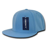 Wholesale Bulk Blank Flex Snapback Flat Bill Hats - Decky 873 - Sky Blue