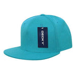 Wholesale Bulk Blank Flex Snapback Flat Bill Hats - Decky 873 - Teal