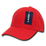 Wholesale Bulk Blank Kids' Youth Baseball Hats - Decky 7001 - Red