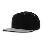 Decky 7011 - Youth 6 Panel High Profile Structured Snapback, Kids Flat Bill Hat