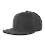 Wholesale Bulk Blank Kids' Youth Flat Bill Snapback Hats - Decky 7011 - Charcoal