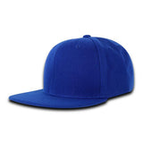 Wholesale Bulk Blank Kids' Youth Flat Bill Snapback Hats - Decky 7011 - Royal