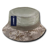 Wholesale Bulk Blank Mesh Bucket Hats - Decky 458 - Desert Digital Camo