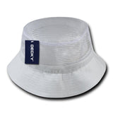 Wholesale Bulk Blank Mesh Bucket Hats - Decky 458 - White