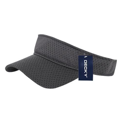 Wholesale Bulk Blank Mesh Jersey Visors - Decky 3014 - Dark Grey