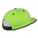 Decky 1077 - Neon Snapback Hat, 6 Panel Flat Bill Cap - CASE Pricing - Picture 4 of 7