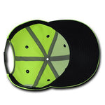 Decky 1077 Neon Snapback Hat, 6 Panel Flat Bill Cap - CASE Pricing