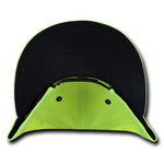 Decky 1077 Neon Snapback Hat, 6 Panel Flat Bill Cap - CASE Pricing