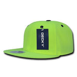 Decky 1077 - Neon Snapback Hat, 6 Panel Flat Bill Cap - CASE Pricing - Picture 1 of 7